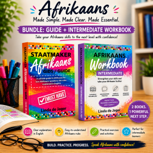 Afrikaans Learning Bundle – Guide & Intermediate Workbook